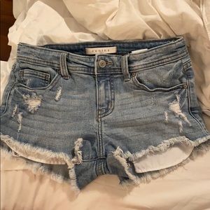 eunina pixie low rise cut off shortie shorts